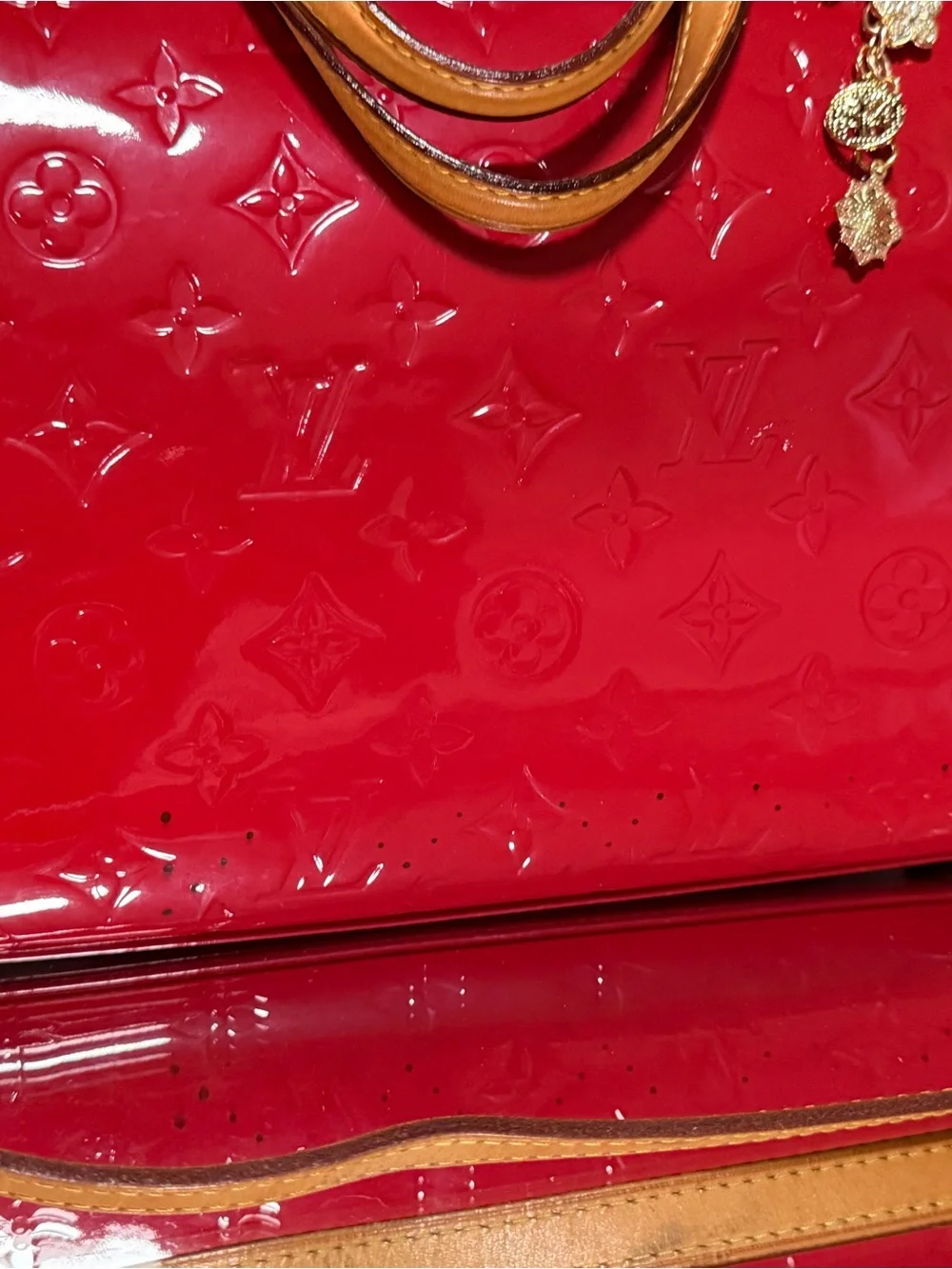 Louis Vuitton Vernis Brea MM Red Pomme D’Amour COA